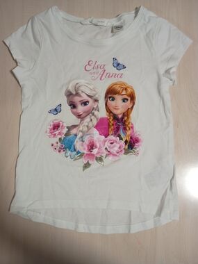 H&M Elsa and Anna White Girls' Graphic Tee